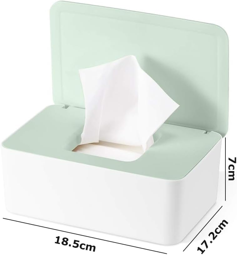 Multi-Functional Lidded Storage Box Set: Wet Wipe Box + Mask Box + Tissue Box, Suitable for Office/Home/Bathroom/Kitchen image number 2