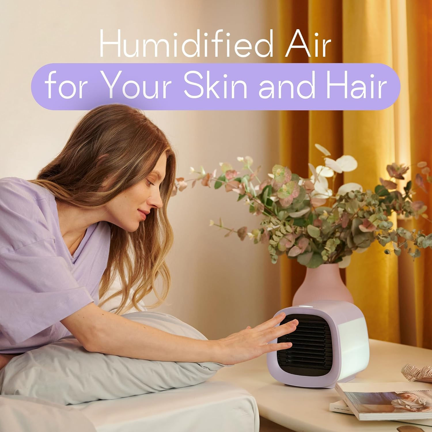 Evapolar Evachill Portable Air Conditioners/Mini AC Unit/Small Personal Evaporative Air Cooler and Humidifier Fan for Bedroom, Office, Car, Camping/Ev-500 / Lavender image number 3