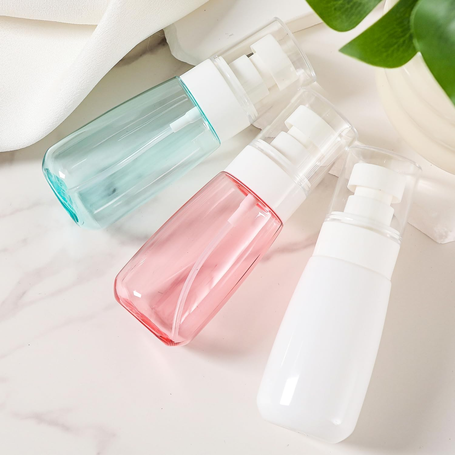 DILUSILK 3 Pack 60Ml Fine Mist Spray Bottles, Portable Small Refillable Sprayer for Travel, Cosmetic, Skincare and Hair Care Products image number 3