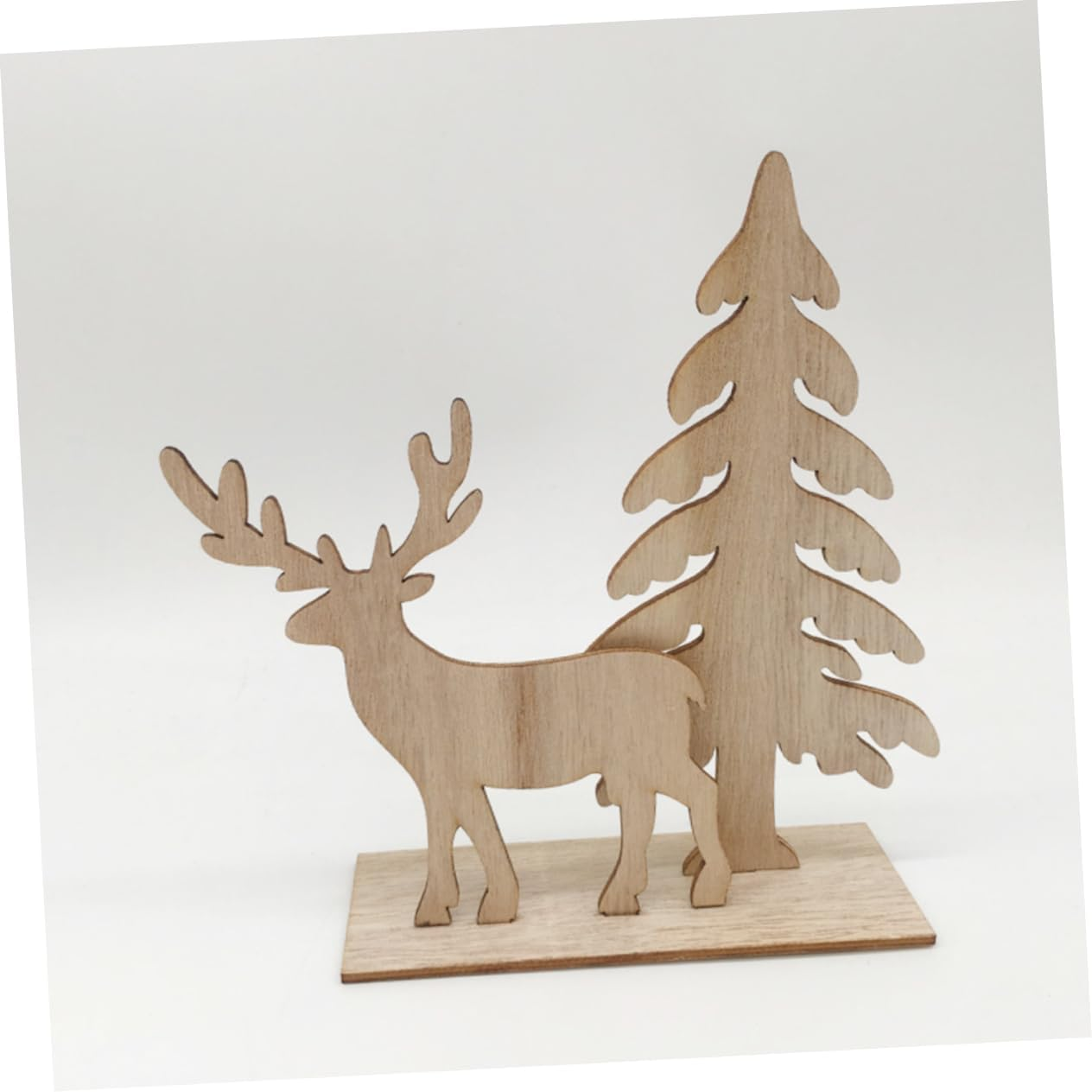 COHEALI 9Pcs Unique Elk Santa Christmas Ornament Wooden Decor Easy to Decorate for Party