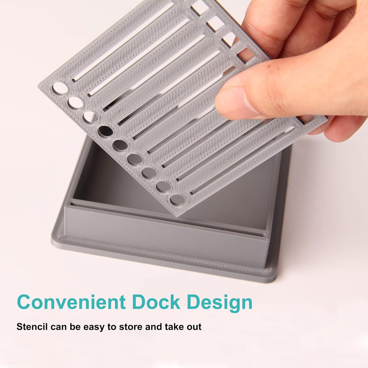 Sticky Note Holder Compatible with Post It Notes, Stencil for 3X3 Notes, Organizer & Dispenser(Black, 2Pcs)