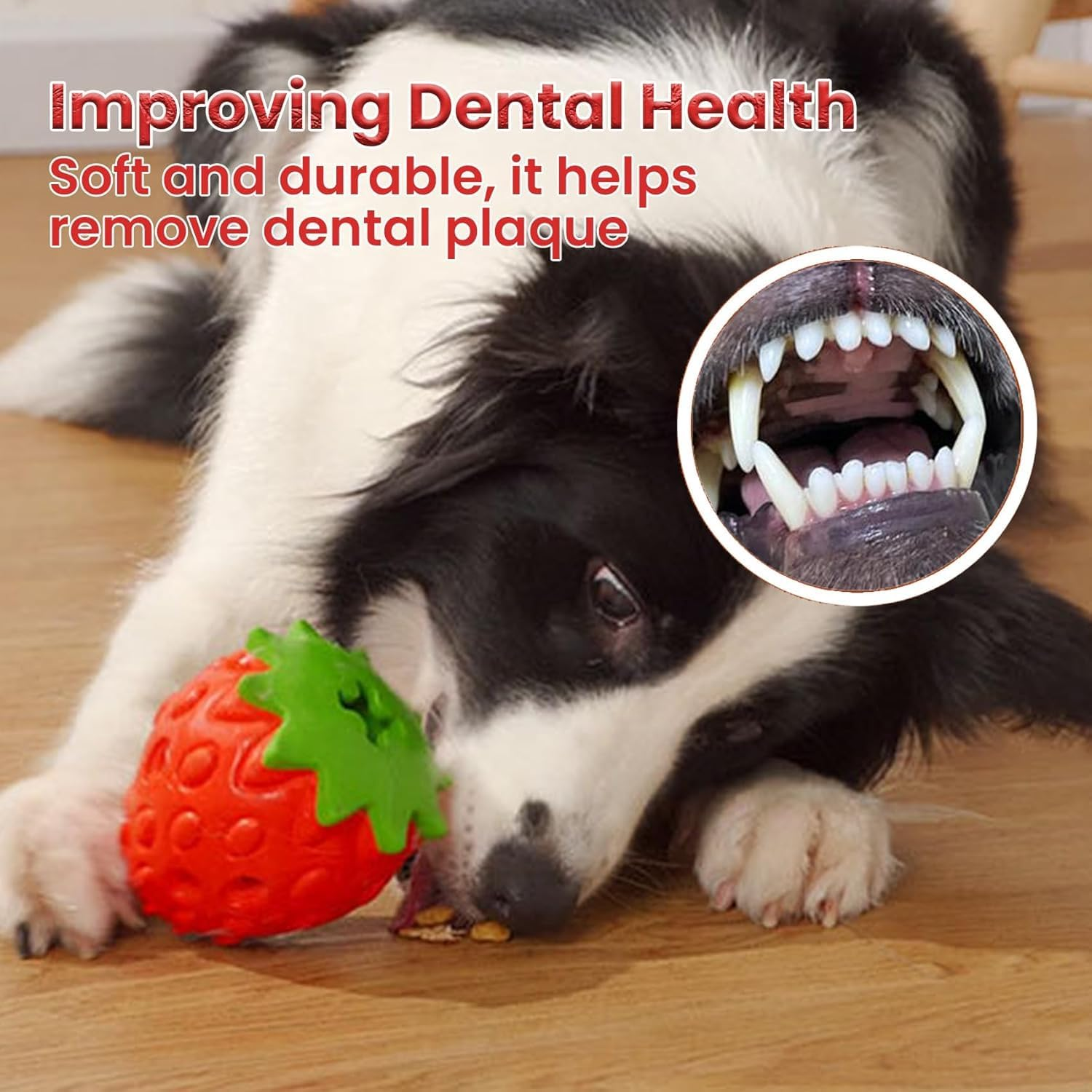 2Pcs Dog Chew Toy,Interactive Enrichment Food & Treat Dispensing Chew Dog Toy,Puppy Slow Feeder Dispenser,Dogs Puzzle Ball Toys for Small Medium Dogs Teeth Cleaning and IQ Training image number 5