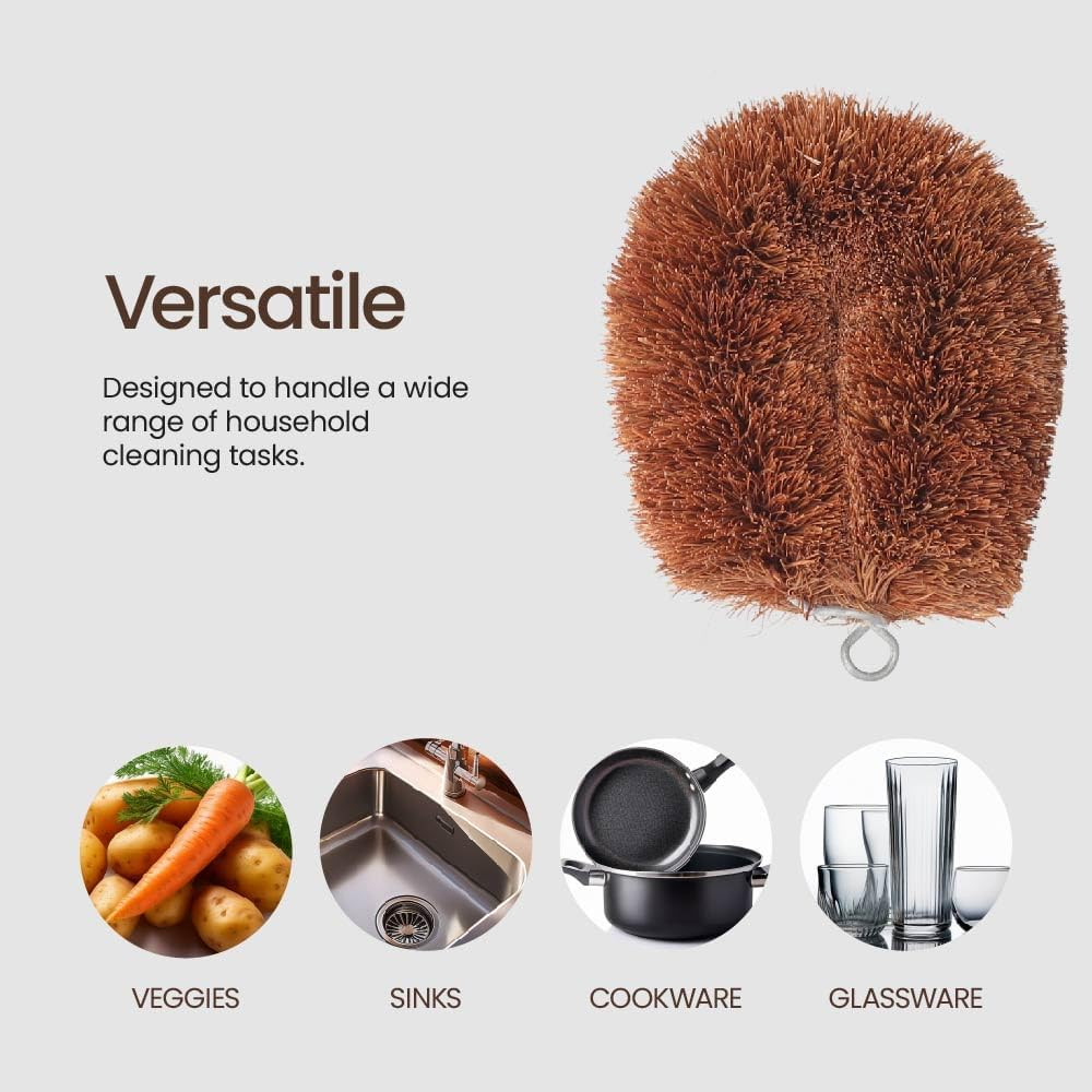 Eco Basics Natural plus Multi-Purpose Brush, Strong and Durable, Plastic-Free