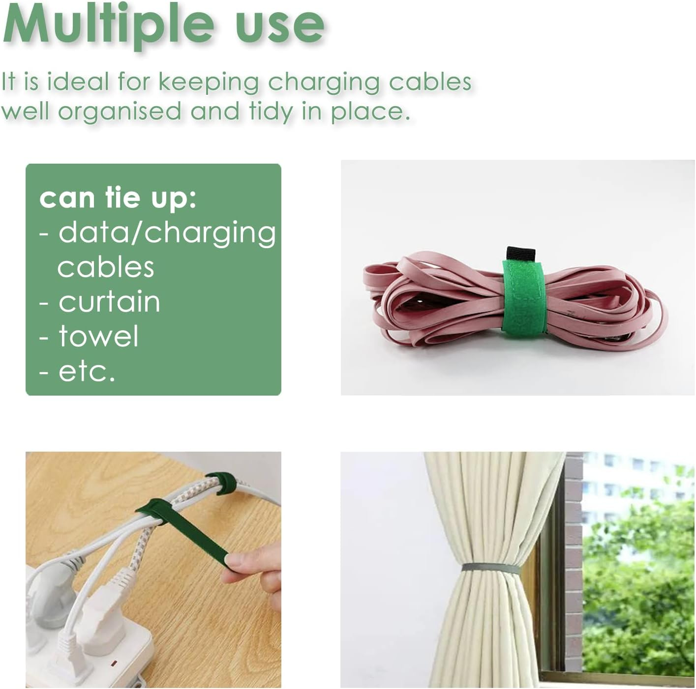 Plantactic Garden Tie Green Tape, Plant Supports, Gentle on Plants (16.4Ft &times; 0.6 Inch, 1 Roll, Green) image number 2