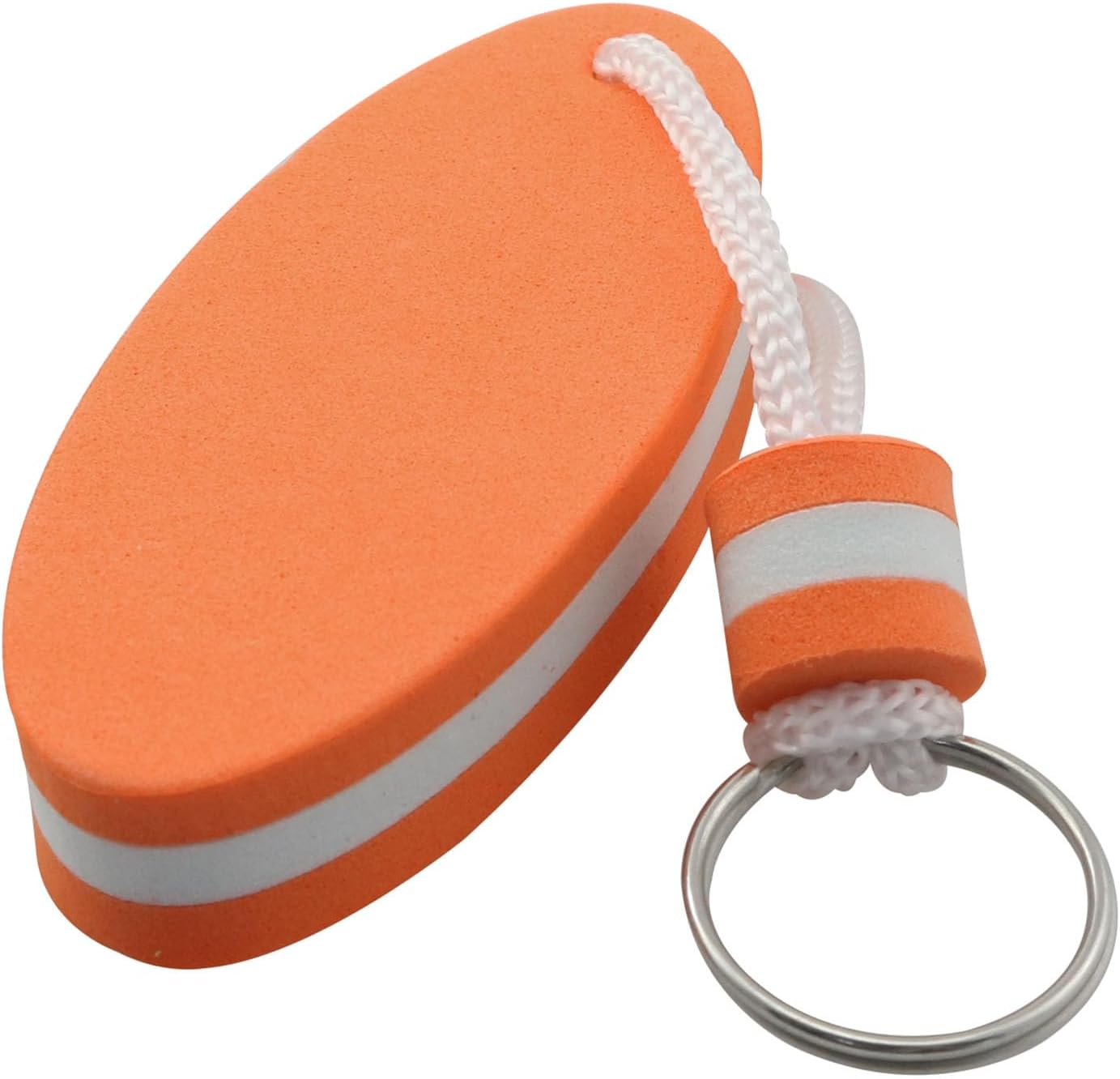 2Pcs Floating Key Ring Glow in Dark, Yellow and Orange Water Buoyant Key Chain, Boat Key Chains for Fishing, Sailing, Surfing, Swimming, Water Sports, Orange, Yellow image number 2