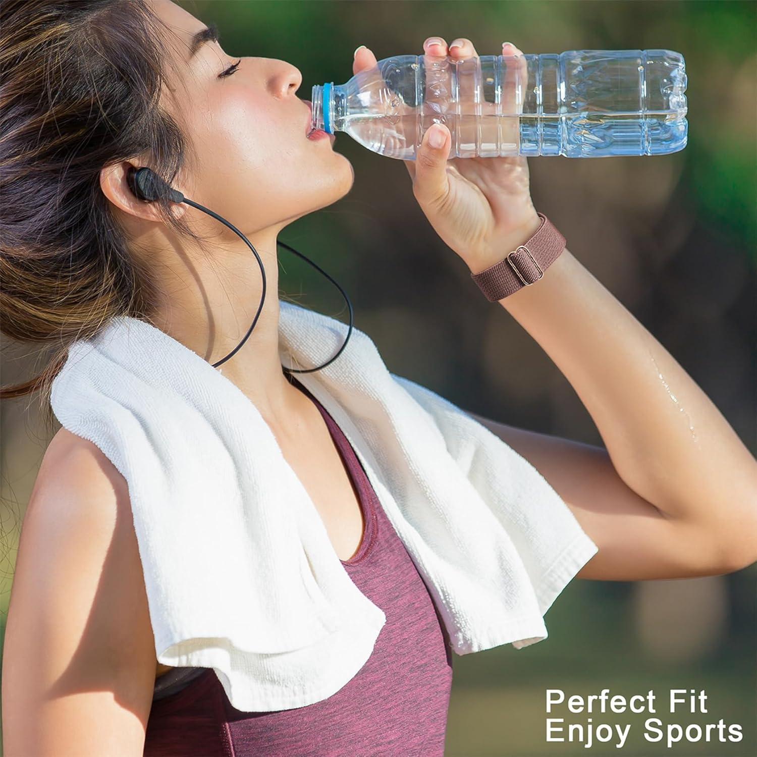 Everact 5 Pack Stretchy Nylon Compatible with Fitbit Charge 6 Bands/Fitbit Charge 5 Bands for Women Men, Elastic Adjustable Straps Sport Replacement Wristbands for Fitbit Charge 5/6 Watch image number 3