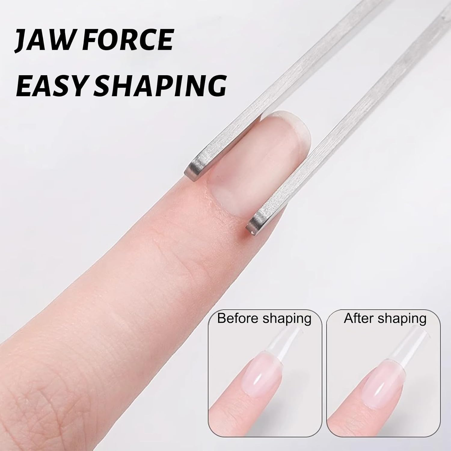 JEYORZY Pack of 2 Tweezers Nail Pinch, Nail Shapes, Stainless Steel Pinch Pliers, Tweezers, Tweezers Shapes, Stainless Steel Clip, Nail Art, Multifunctional Nail Nippers, Tweezers Tool for Nail Tip image number 1