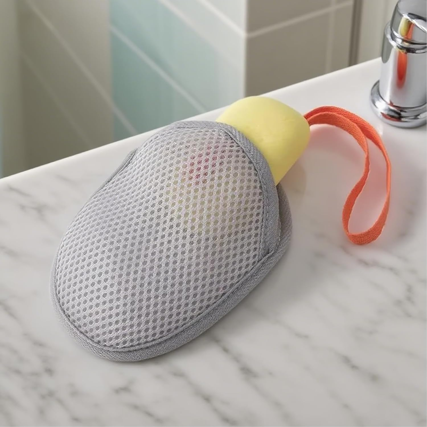 Mesh Bag for Soap Mesh Bag - Foam Pouch Holder for Bar Cleanser Lathe Scrubber Accessories | Reusable Soap Storage Wash Cloth Hiking Gym Women Skin Care Routine for Shower Bath Travel Camping