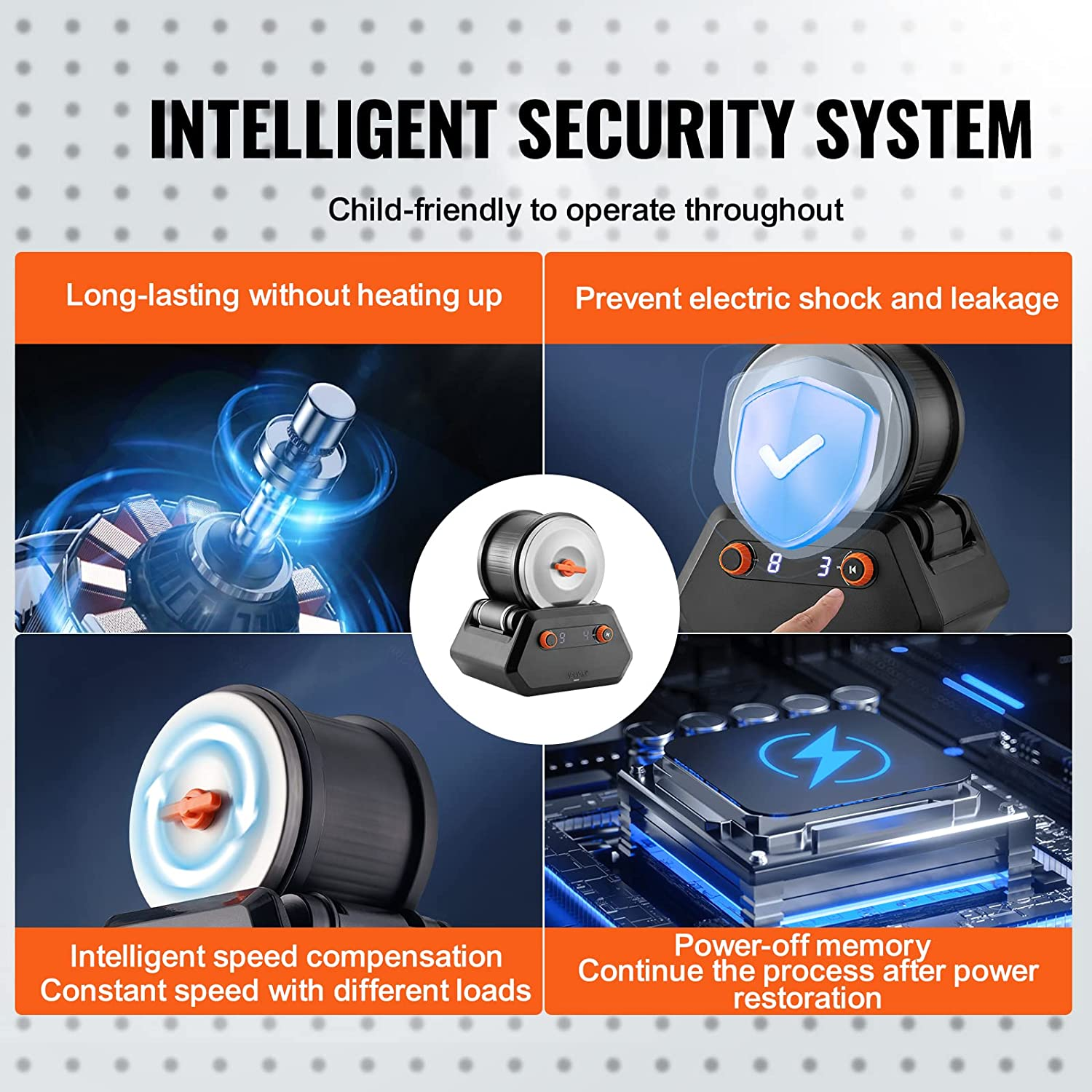 VEVOR Direct Drive 3LB Rock Tumbler Kit, 4-Speed/9-Day Timer,Professional Rock Polisher with Rough Gemstones/Grits/Jewelry Fastenings,Stone Polishing Kit for Family Fun Time,Stem Adults Kids image number 3