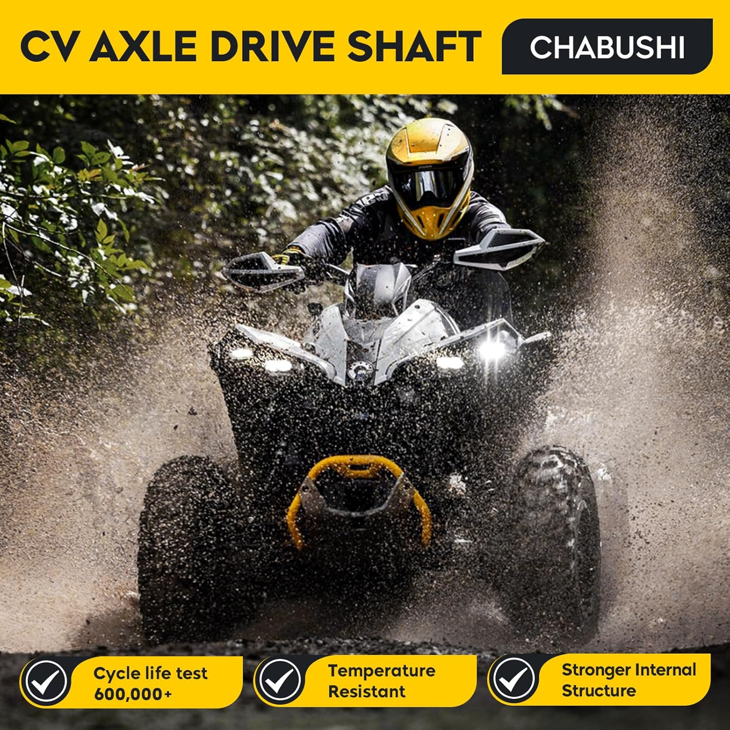 Front Left Right CV Axle Shaft K7561-15310 K7561-15313 for Kubota RTV 900 1100 1140 CPX, RTV900 2004-2011, RTV1100 2007-2013, RTV1140CPX 2011 2012 2013 2014 2015 2016 image number 1