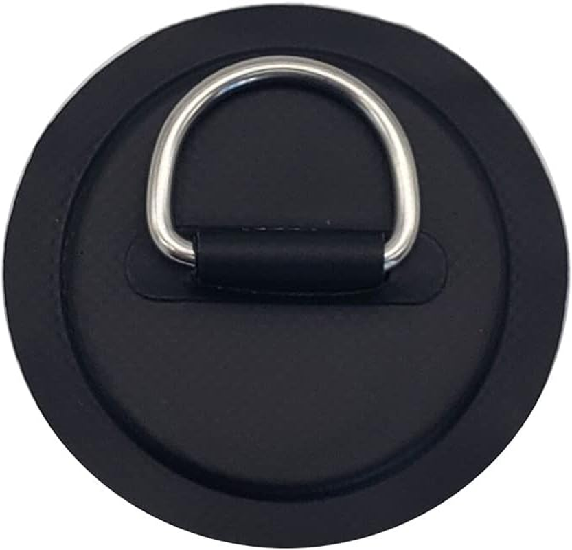4 Pieces Pad/Patch D Rings for PVC Inflatable Boat Canoe Raft Stainless Steel D-Ring Patch Dinghy Kayak Surfboard Paddle Board