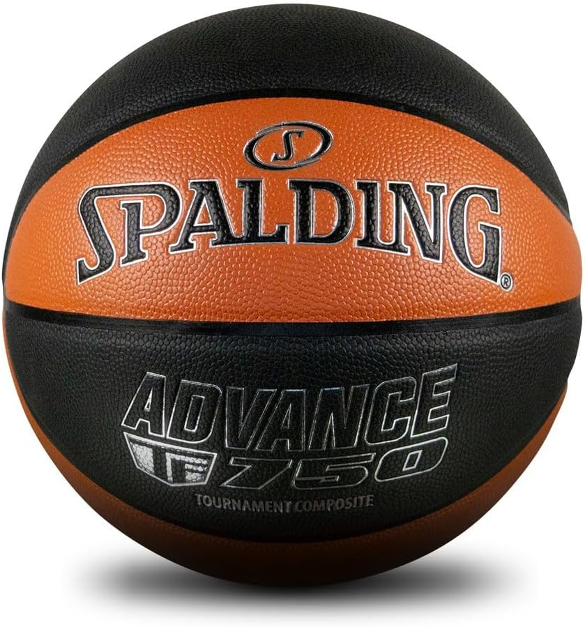 Spalding Advance TF-750 All Surface Basketball, Black & Orange, Size 5