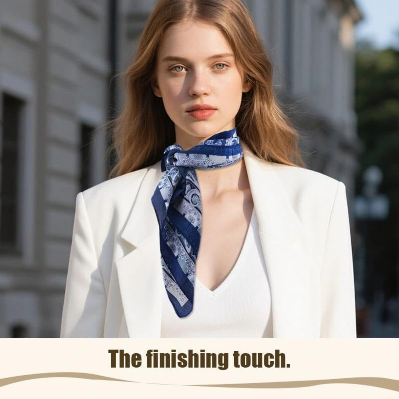 Satin Head Scarf Silky Feeling Bandana Hair Wrap for Women Silk Neck Scarves Paisley Headscarf Lightweight Square Scarf Neckerchief Handbags Accessories