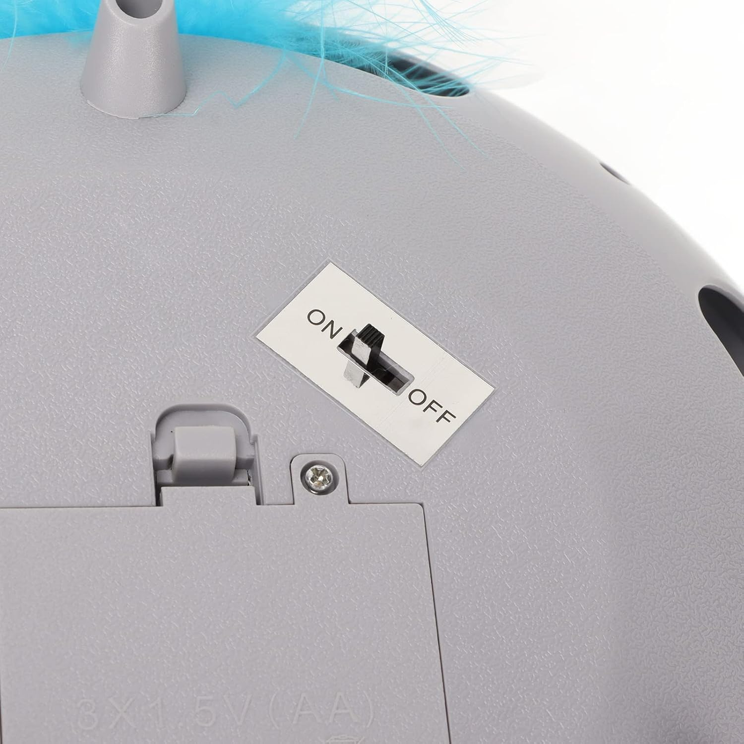 EVTSCAN Cat Electric Feather Toy, Flying Saucer Shape Interactive Funny Cat Toy, Low Noise Boredom Relief Kitten Toy, for Exercise Training image number 6