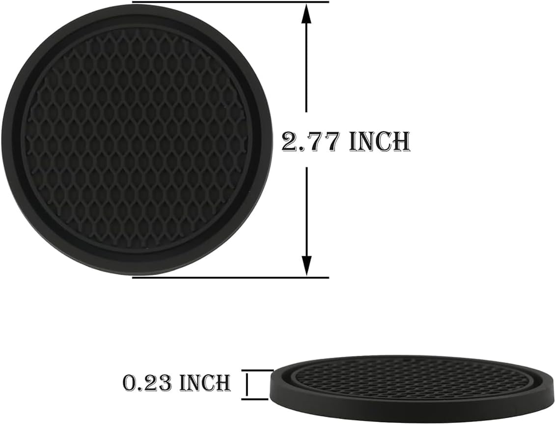 2PCS Car Cup Coaste, 2.75 Inch Non-Slip Cup Holders Embedded in Ornaments Coaster, Universal Vehicle Interior Accessories image number 1