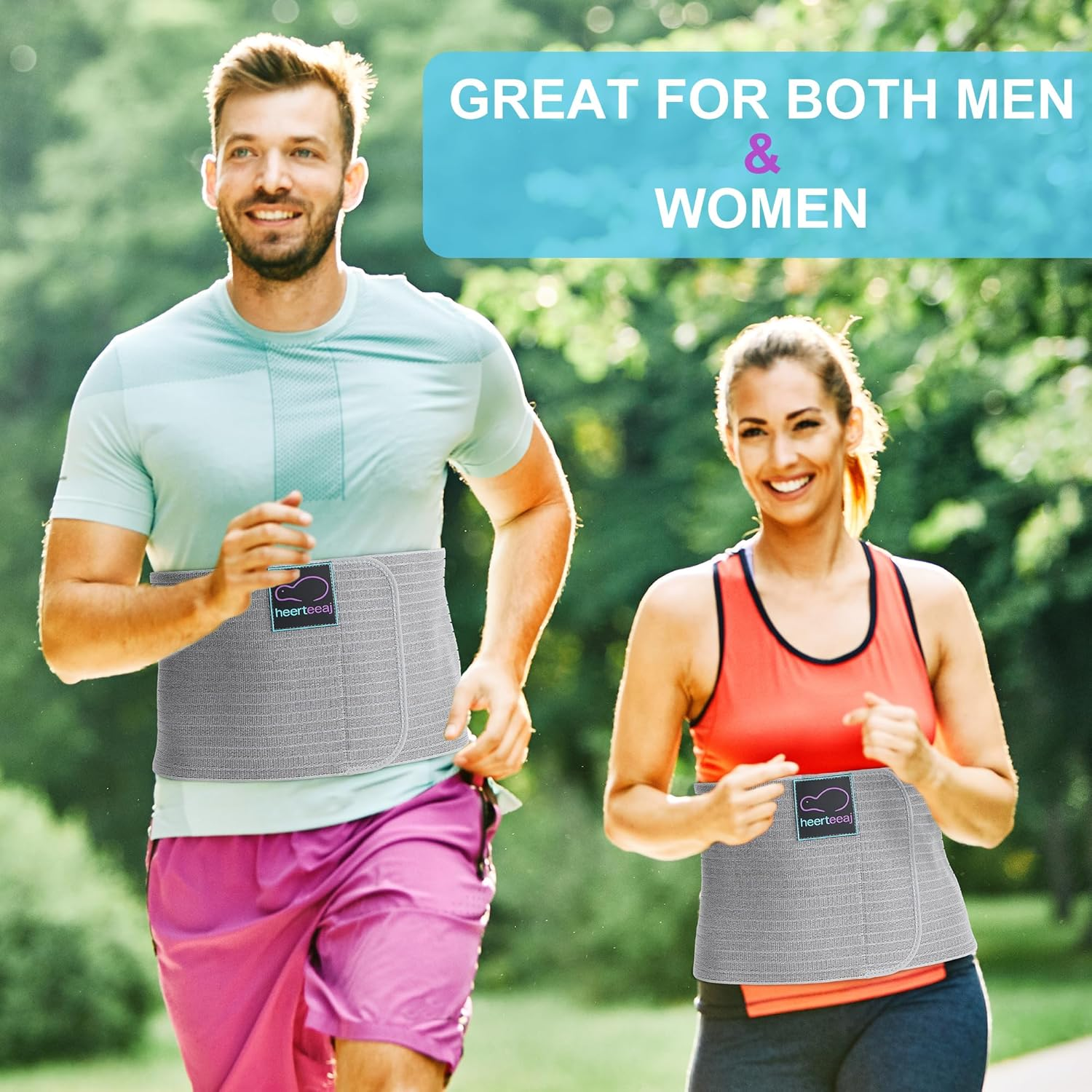 HEERTEEAJ Umbilical Hernia Belt - for Men and Women &ndash; Abdominal Hernia Binder for Belly Button Navel Hernia Support, Helps Relieve Pain - for Incisional, Epigastric, Ventral, & Inguinal Hernia image number 1