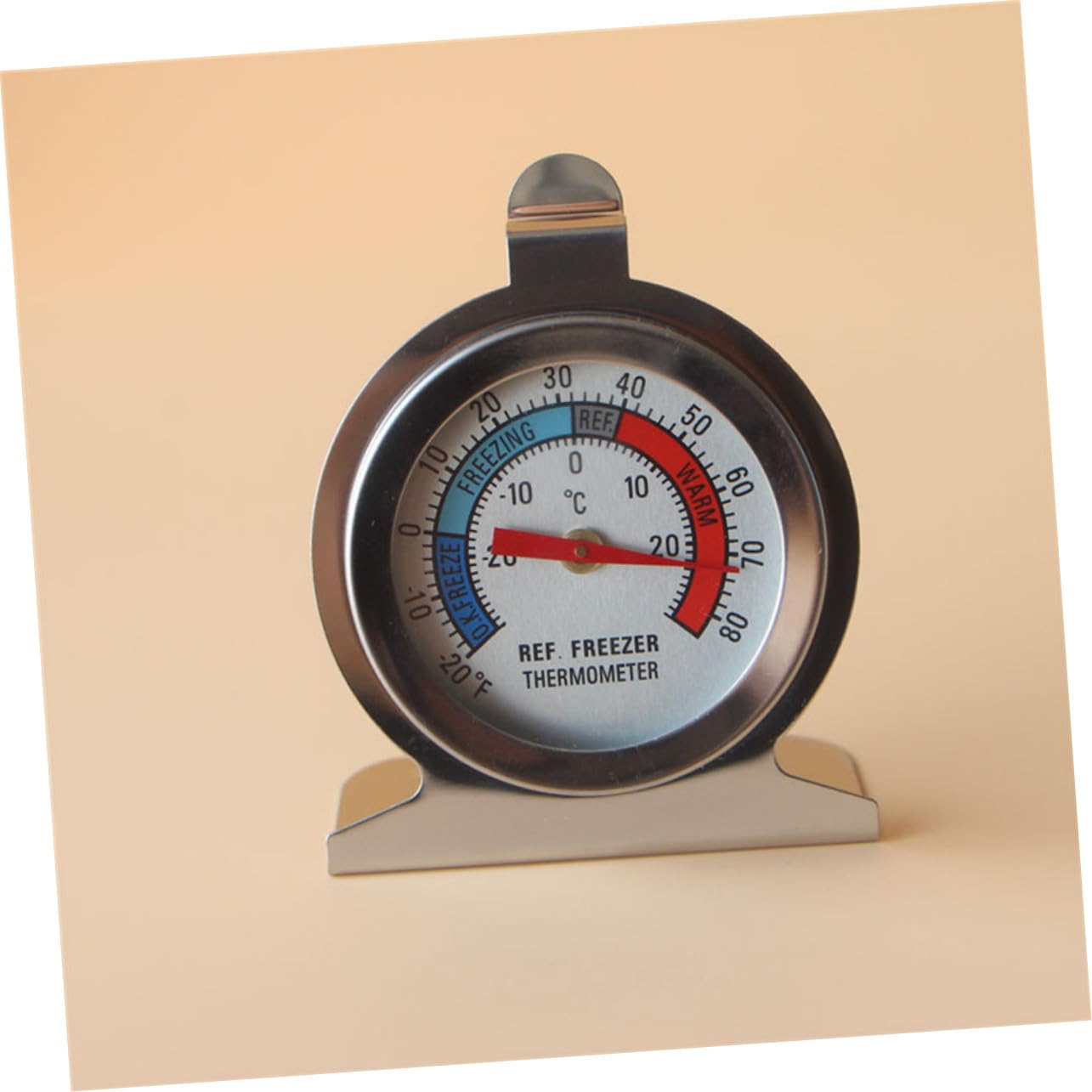 STAHAD 4Pcs Stainless Steel Refrigerator Thermometer for Home Office Small Space-Saving Freezer Thermometers with Paper Package Accurate Temperature Monitoring in Silver image number 4