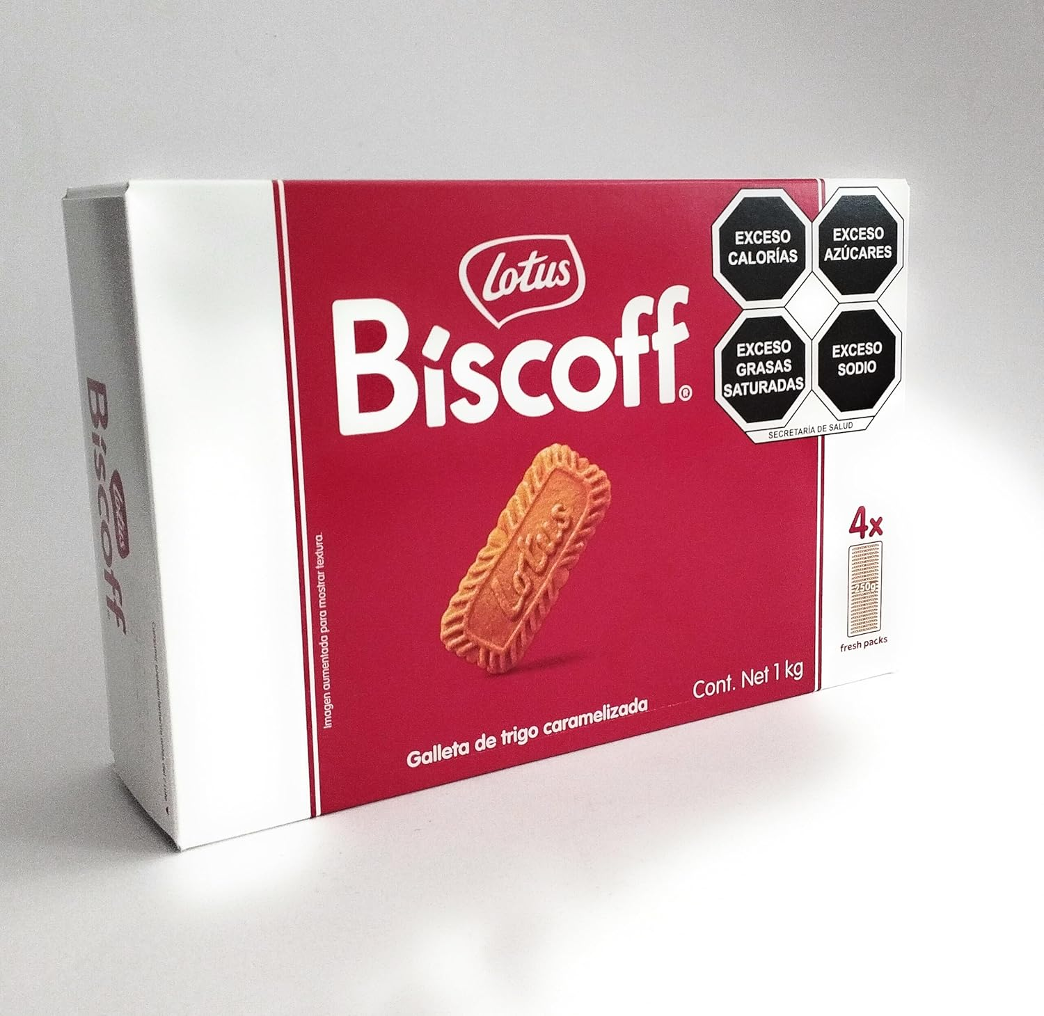 Lotus Biscoff - 1Kg Total, Caramelized Biscuit Snack, Individually Wrapped - 250G per Pack, Box of 4 image number 1