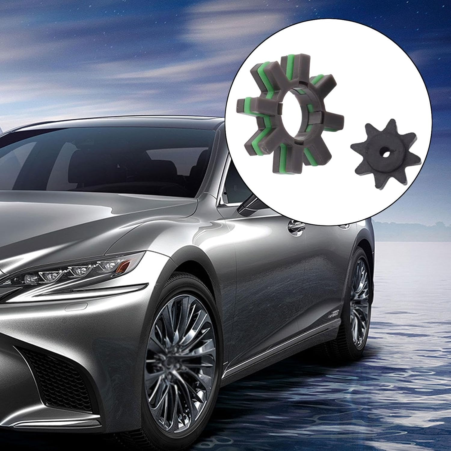 Jicsuxi 2 Pieces Damper Electric Power Steering Motor Shaft Kit Replacement Professional Replace Parts image number 1