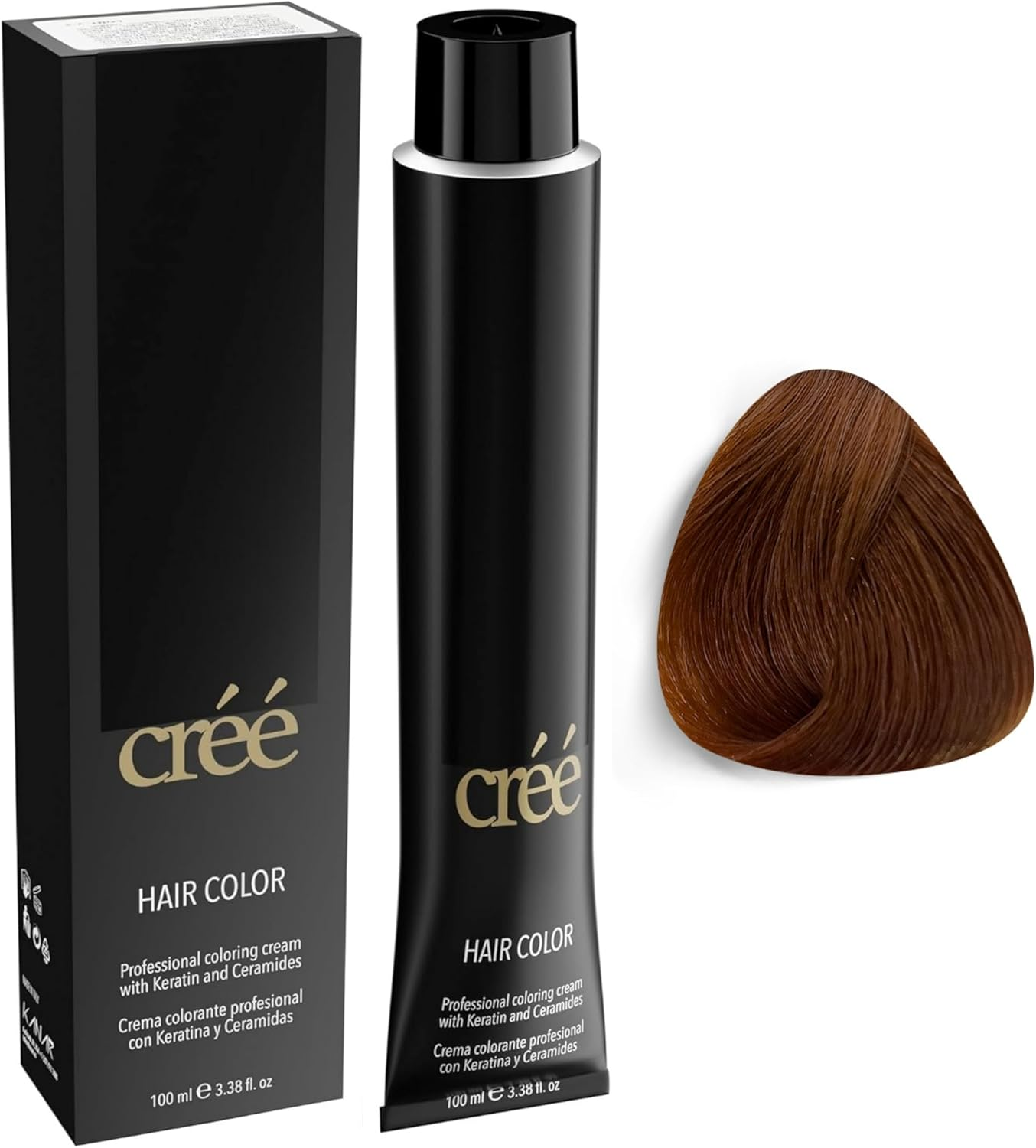 Cr&eacute;&eacute; Professional Permanent Hair Color 100Ml 3.4 Fl.Oz. (Copper Golden Brown 7.34)