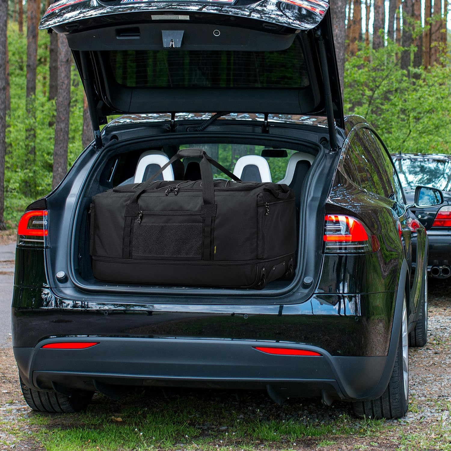 Laripwit Collapsible Duffle Bag with Wheel Extra Large 167L Expandable Travel Duffel Bag for Men Rolling Foldable Luggage, Black, 35.4 Inches Extra Large, Extra Large Duffle Bag