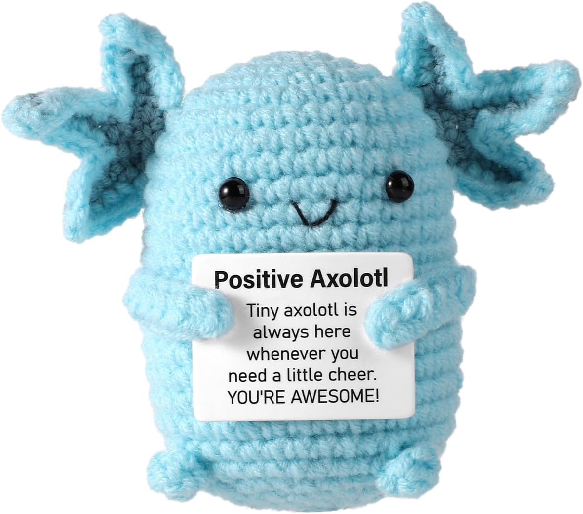 TOYMIS Axolotl Crochet Toy, Crochet Kit Soft Support Doll Axolotl Crochet Toy Uplifting Toy Knitting Toy Office Party Decorations Gifts (Pink)