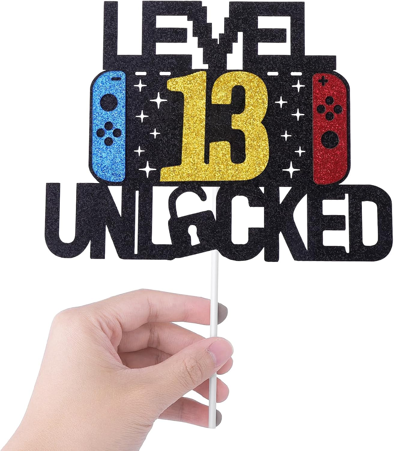 13Th Birthday Cake Topper Gaming Cake Topper Personalized Happy Birthday Cake Topper Decoration Birthday Game Party Supplies for Kids Boys - 11Th image number 6