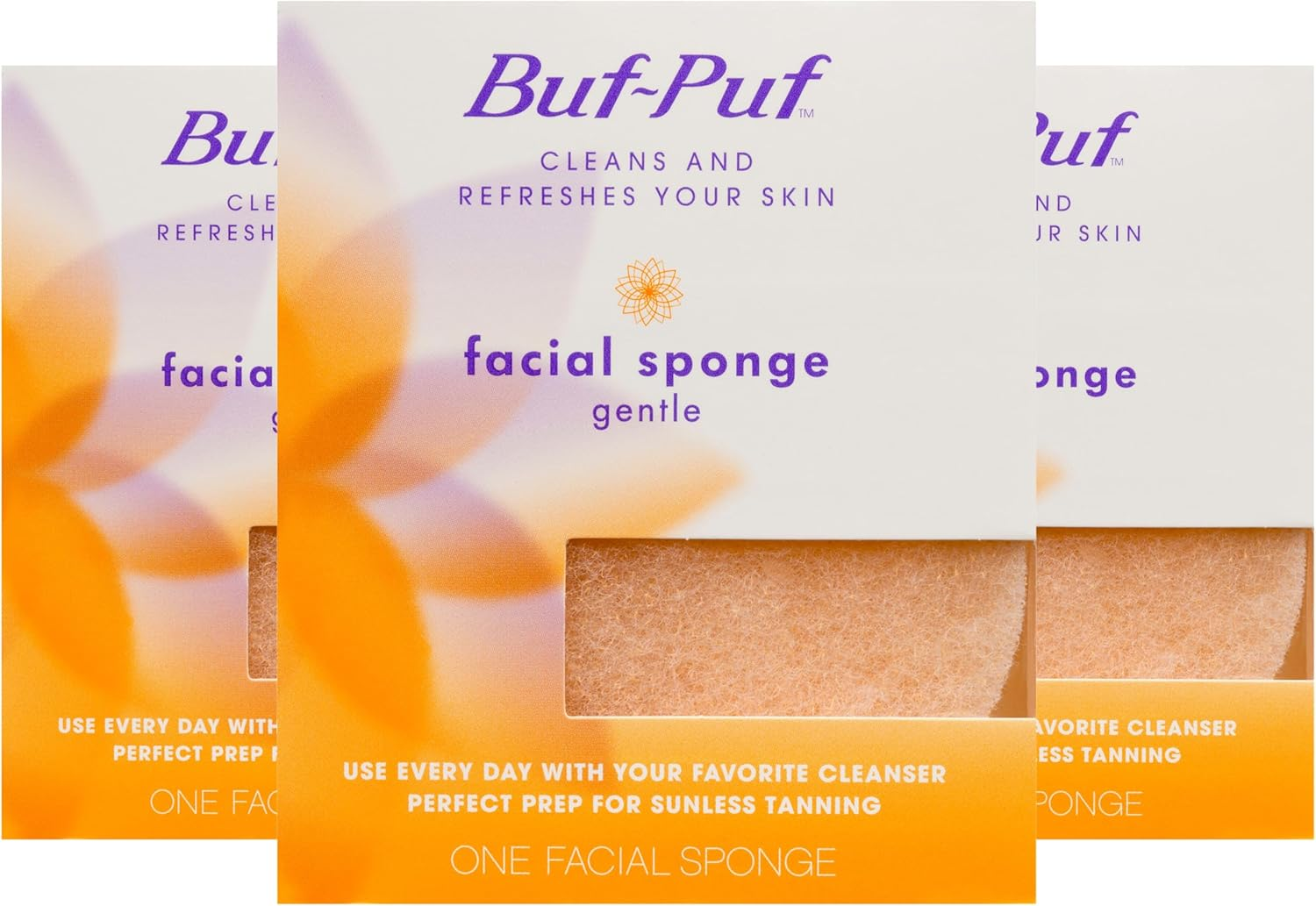 Buf-Puf Gentle Facial Sponge, Dermatologist Developed, Removes Deep down Dirt & Makeup That Causes Breakouts and Blackheads, Reusable, Exfoliating, 3 Count image number 4