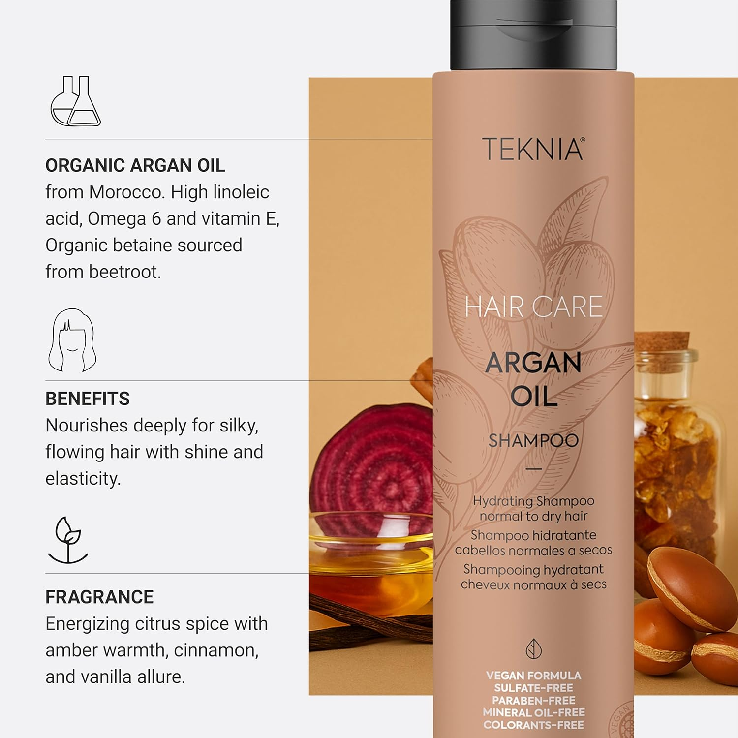 Lakme Teknia Argan Oil Hair Shampoo 300 Ml image number 2