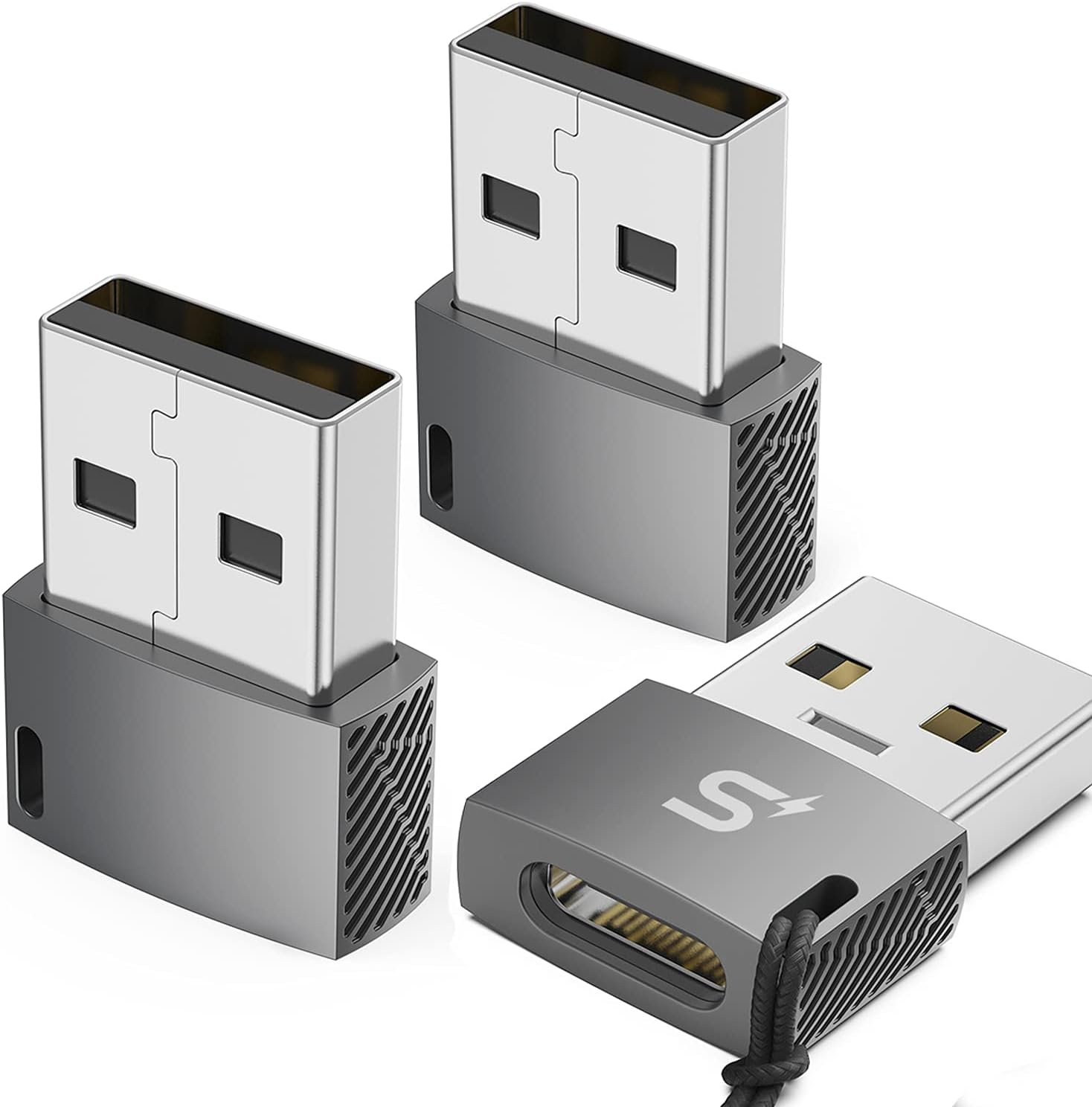 Stouchi USB C to USB a Adapter (3Pack), Type C Female to USB Male Charger Cable Converter for Iphone 15 14 13 Pro Max, Ipad 2022, Samsung Galaxy Note 20 S24 S23, Google Pixel 8 Pro image number 2