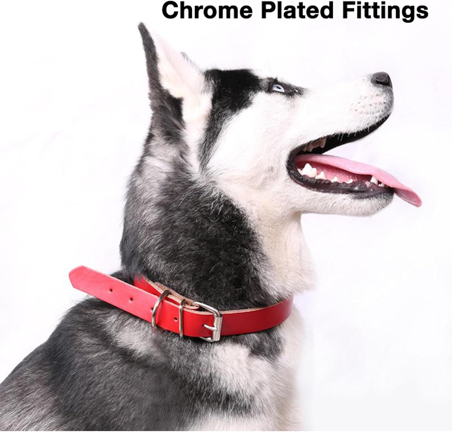 Genuine Leather Dog Collar, Classic Soft Padded Stylish Breathable Pet Collar for Small Medium Large Dogs, Cat, and Puppy (Pink) (S) image number 1