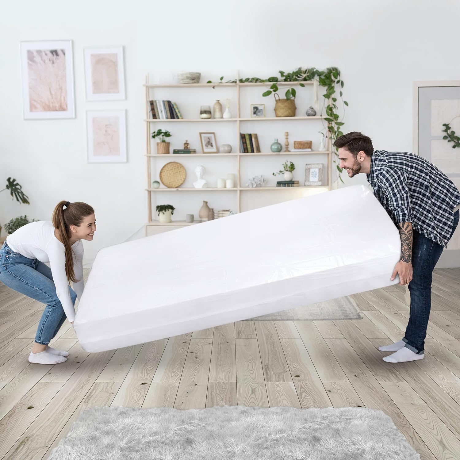 Utopia Home Mattress Bag for Moving Queen Size (Pack of 1), 4 Mil Thick Mattress Storage Bag, Plastic Mattress Cover, Fits Mattresses up to 14 Inches image number 3