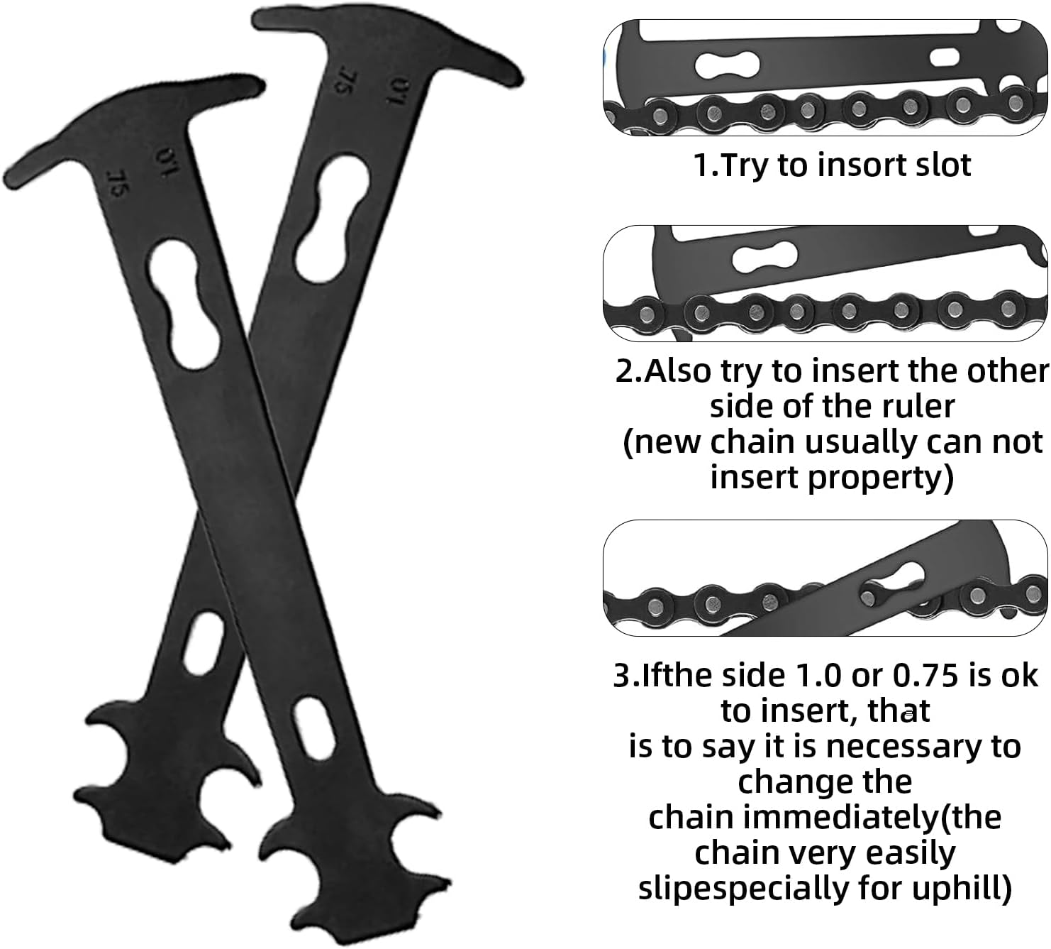 Suytvenxau Bike Chain Repair Tool Kit Set - Cycling Bicycle Chain Breaker Splitter Cutter & Wear Indicator Checker & Master Link Pliers Remover & Reusable Missing Connector for 6/7/8/9/10 Speed Chain image number 6