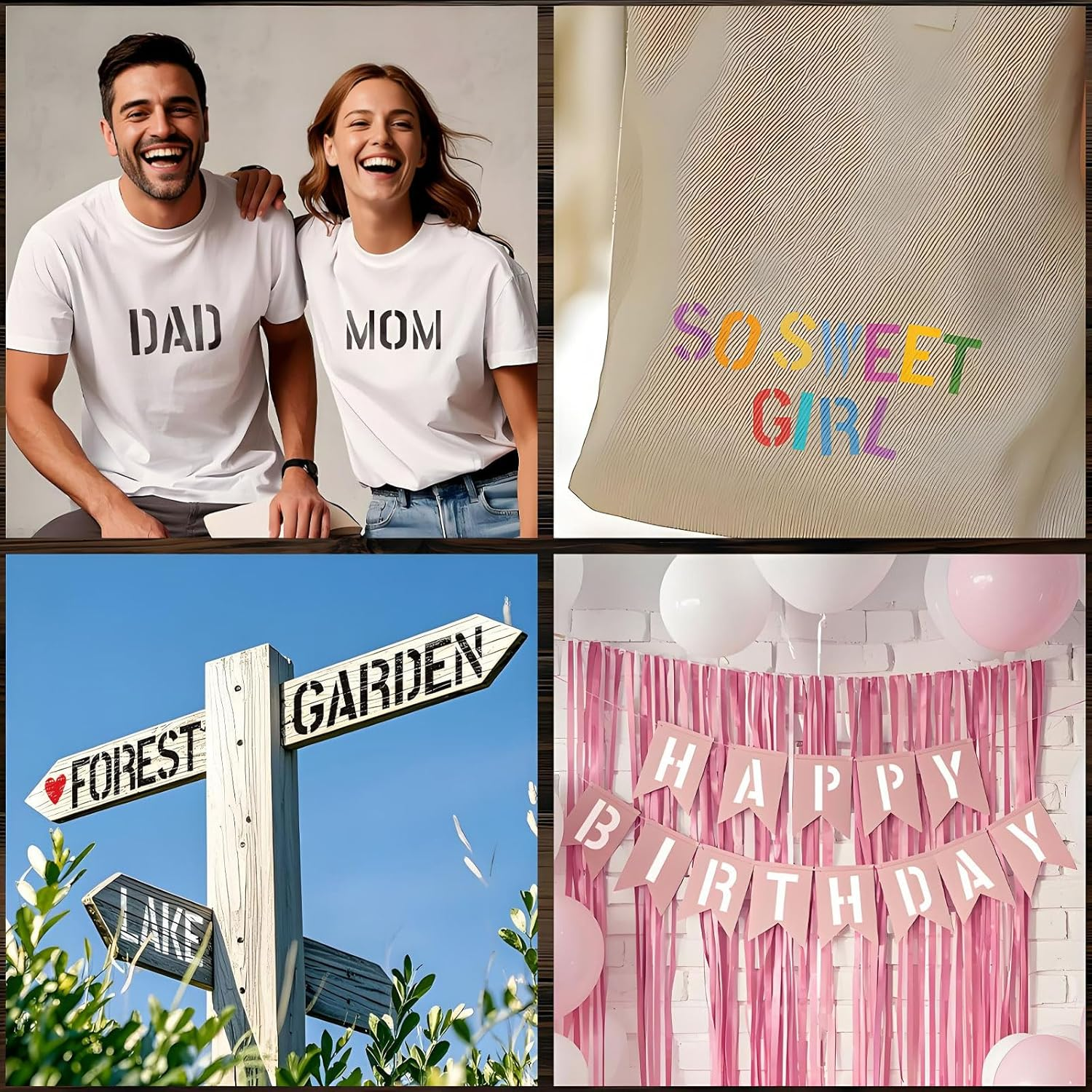 RUIFEN 42-Piece Reusable Alphabet & Number Molds Set - 4.24X5 Inch Plastic Letter Craft Templates for DIY Painting, Baking, Soap Making with Interlocking Symbols (A-Z, 0-9) image number 5