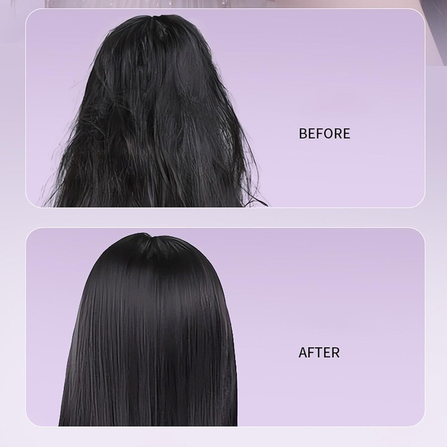 Hair Straightener Brush, Ionic Straightener Comb, Electric Heated Hot Hair Comb, Portable, Wireless, 23.5C/9.25Inches, for Travel, Home image number 5