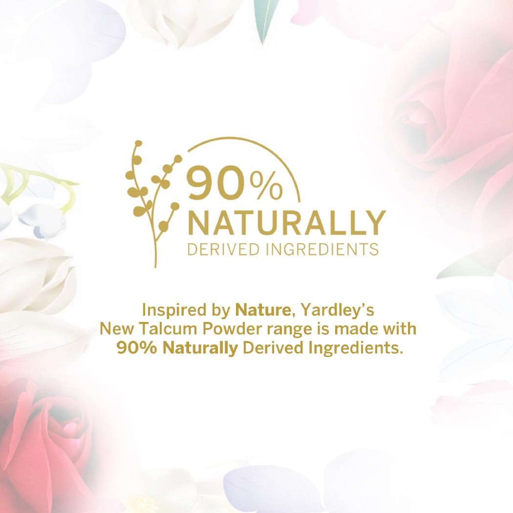 Yardley London Perfumed Talc, Red Roses, 8.8 Oz, 250 G