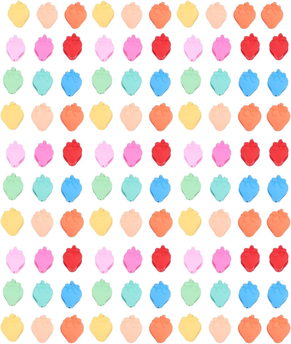 100Pcs Small Hair Claw Clips, Colorful Kawaii Resin Claw Hairpins, Non Slip Colorful Mini Jaw Clips Hair Clamps for Fine Hair, Toddlers, Women, Baby, and Little Girls image number 2