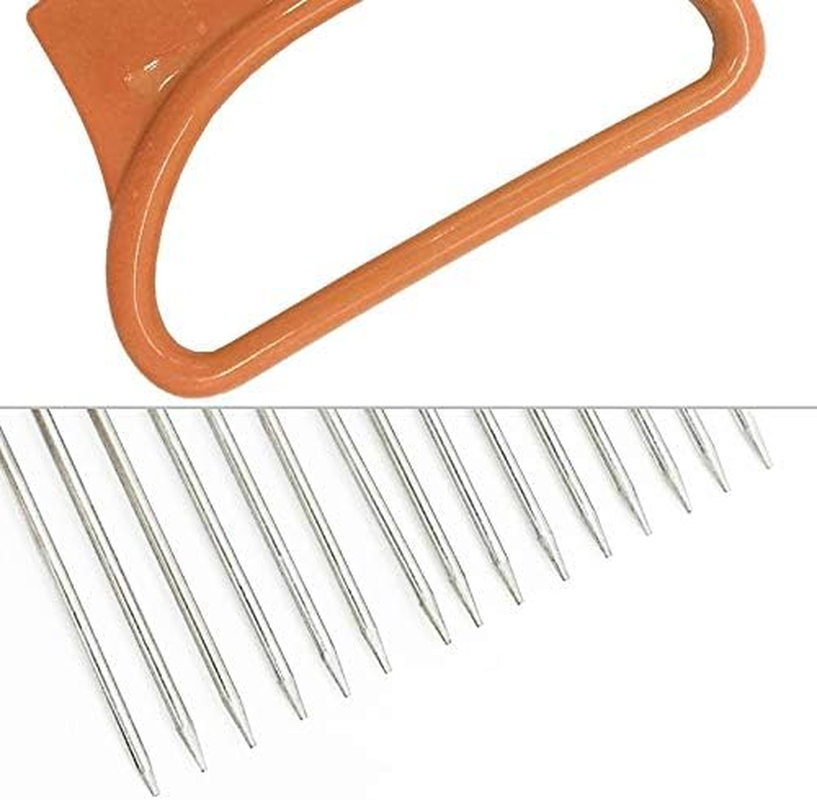 Kitchenware Gadgets Stainless Steel Vegetable Onion Cutter Holder Meat Needle Kitchen Tools (Orange) Kitchenware Gadgets (Color : Orange) image number 3