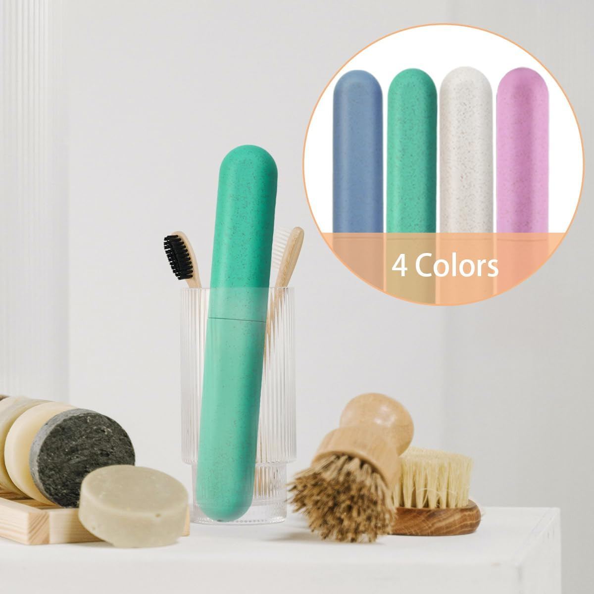 ZYYC 4 Pack Travel Toothbrush Case, Holder Toothbrush Travel Containers for Trip Home Camping Dust-Proof and Sanitary, Travel Toothbrush Holder image number 6