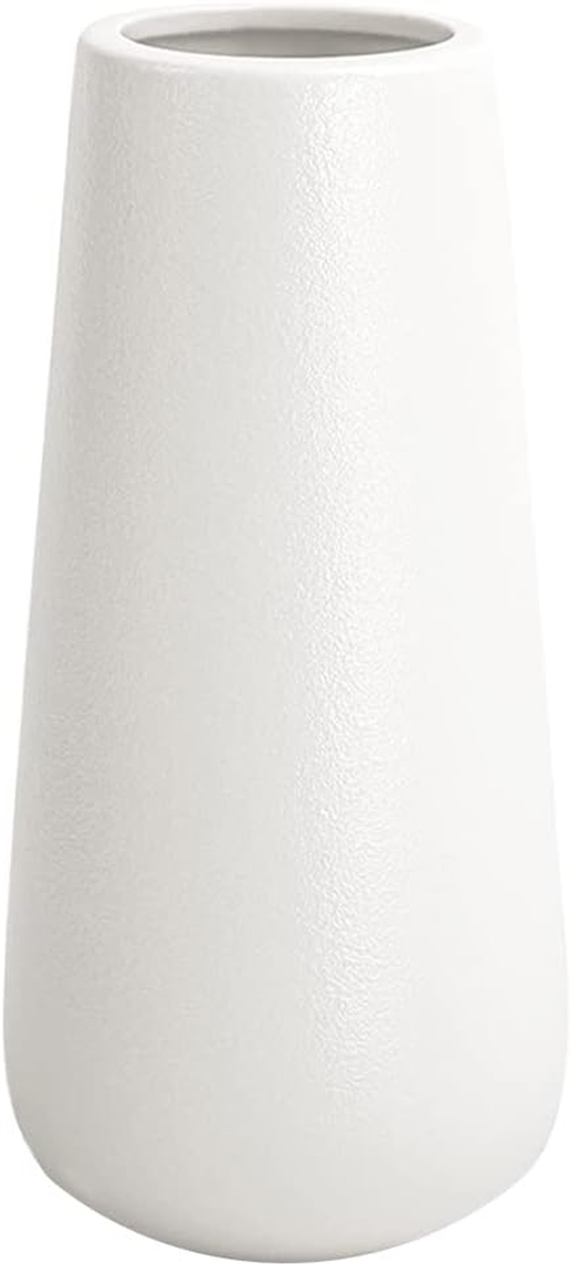 28 CM Tall Matt White Ceramic Vase for Flowers & Pampas Grass, Classic Rustic Style Decorative Vases for Home Decor Table Centerpieces image number 2