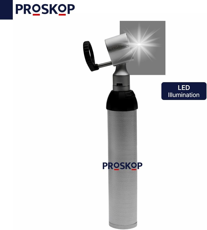 PROSKOP&reg; Veterinary Operating Otoscope Set, Ear Examination, Diagnostic, Vet Otoscope Set, Professional Diagnostic, Vet Otoscope Set, Otoscope for Dogs, Pet Otoscope, Canine Otoscope, Earache, Ear Canal Exam, Grass Seed, Eardrum Exam, Premium