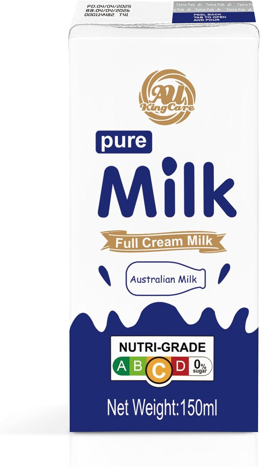 Au Kingcare Pure Full Cream Milk 150Ml*32Box/Carton - Foil Tab Packaging, Eco-Friendly image number 1
