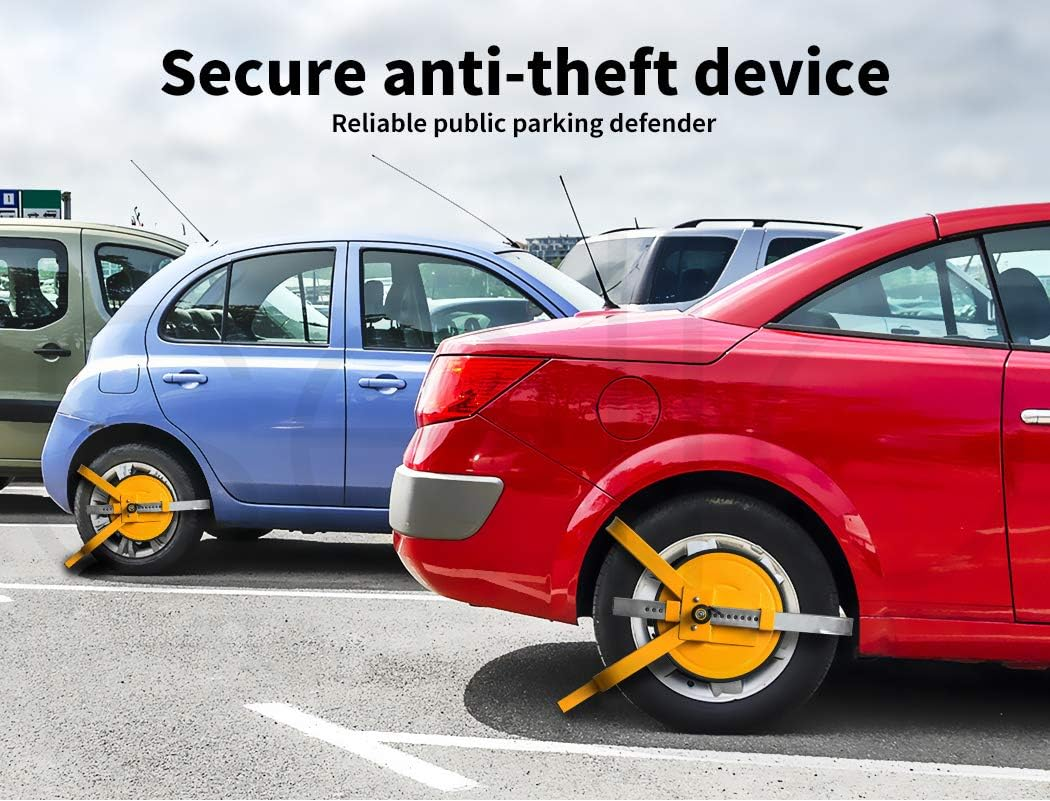 Traderight Wheel Defender Lock Clamp for Car Caravan Trailer,Anti-Theft Clamp Lock with Security Keys,Suits Heavy Duty 13''-15'' Wheels image number 5