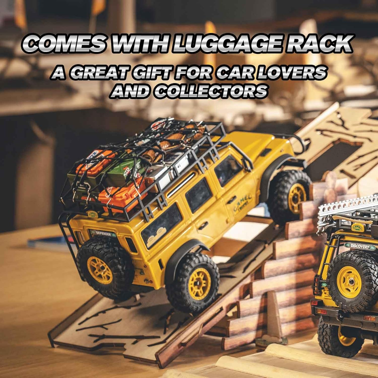 FMS 1/24 RC Crawler, FCX24M Land Rover Discovery, 2.4Ghz Off-Road RC Rock Crawler with Lighting Effects, Speed Switch and Accessory Packs, RC Cars for Adults image number 4