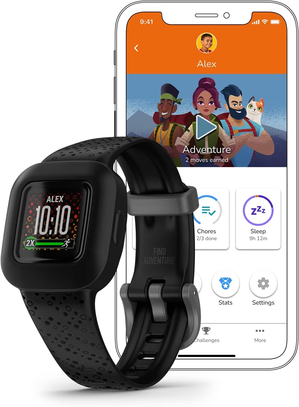 Garmin Vivofit Jr. 3, Kids Fitness/Activity Tracker, Black Cosmic - Digi Camo image number 5