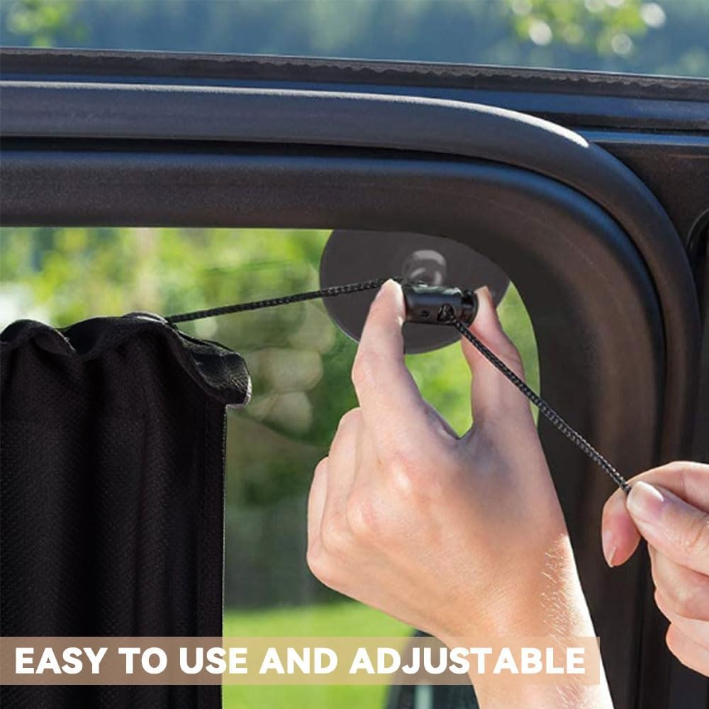 Annuoyi Car Sun Shade,Car Divider Privacy Curtains,Car Camping Window Shades Partition Car Window Covers for Back Window for Baby Privacy for SUV Cars Trucks (2 PCS) image number 2