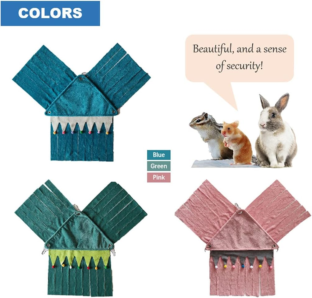 PAPIEEED Small Animal Hideout for Guinea Pig Corner Shelter Hideout with Sugar Glider Habitat Peekaboo Hamster Toy Forest Reversible Cage Accessories for Chinchilla Hedgehog Rat image number 5