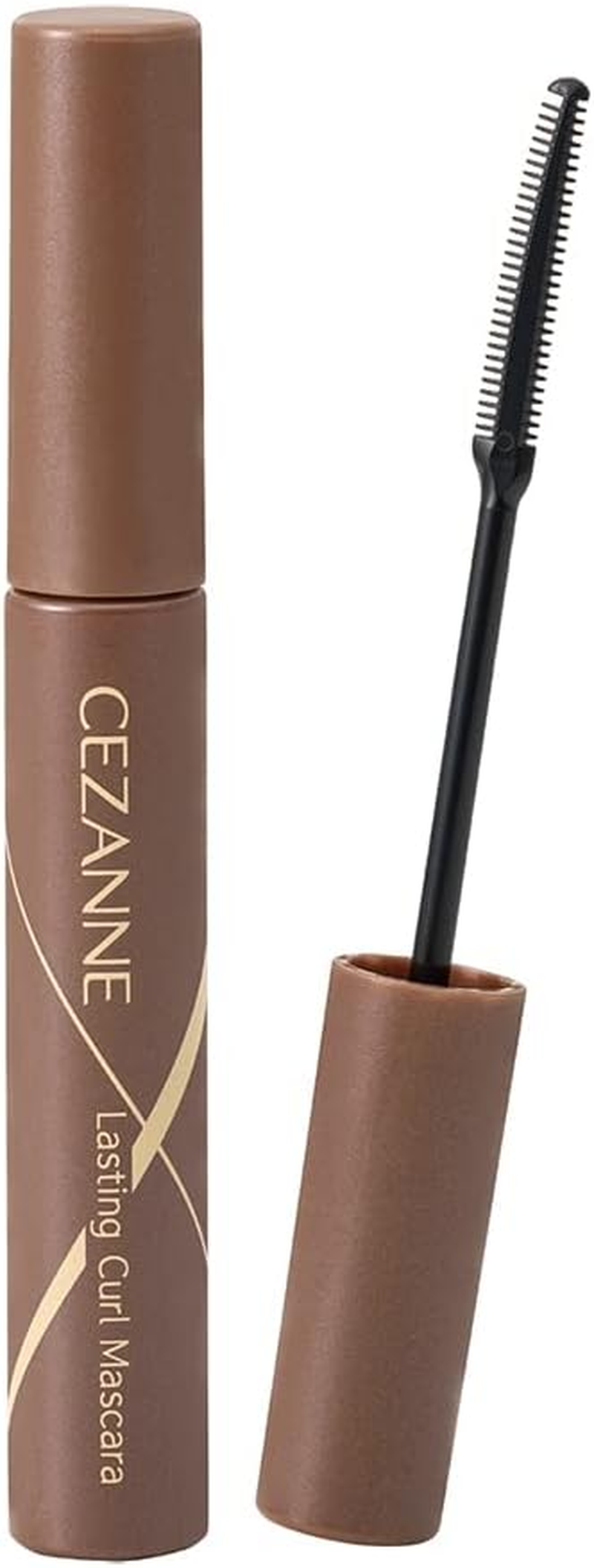 Cezanne Durable Curl Mascara, 02, Brown, 0.2 Oz (5.0 G), Smear-Resistant, Long, Fiber Blend, Double Comb, Shedding Brown, Strong Curl - Black image number 2