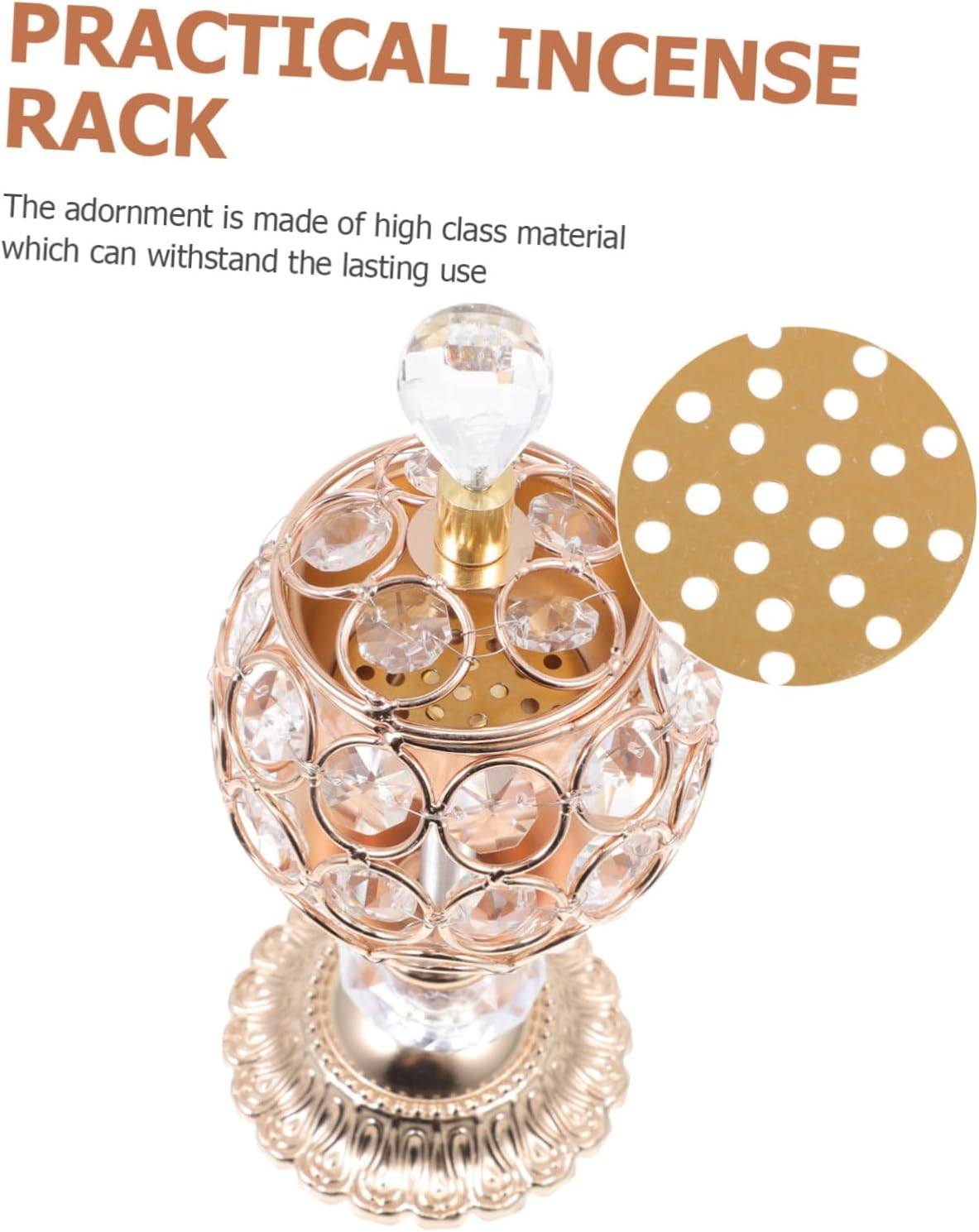 Metal Censer Decorative Incense Burning Base for Home Use Creative Incense Holder Desktop Design for Home Decor and Cones image number 4