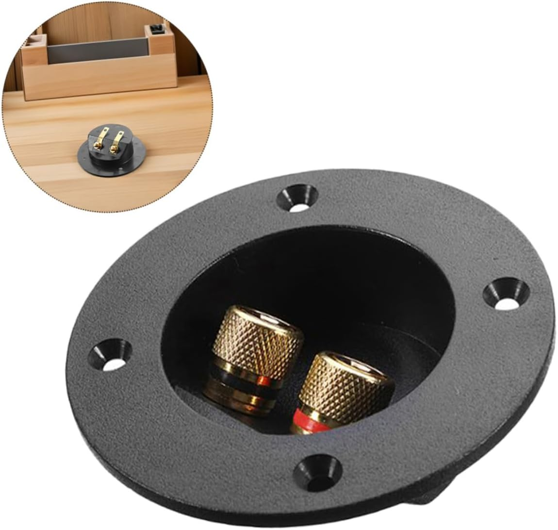 HIAKDOFT 8PCS Full Copper Speaker Wire Connector Terminal Box with Binding Posts for DIY Home Car Stereo Systems High Conductivity Audio Cable Terminal for Subwoofers Soundbars Hifi